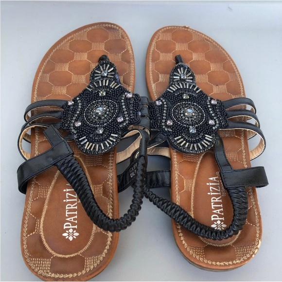 Patrizia By Spring Step Cleonata Rhinestone Thong Sandals. Size 10. - Picture 4 of 8